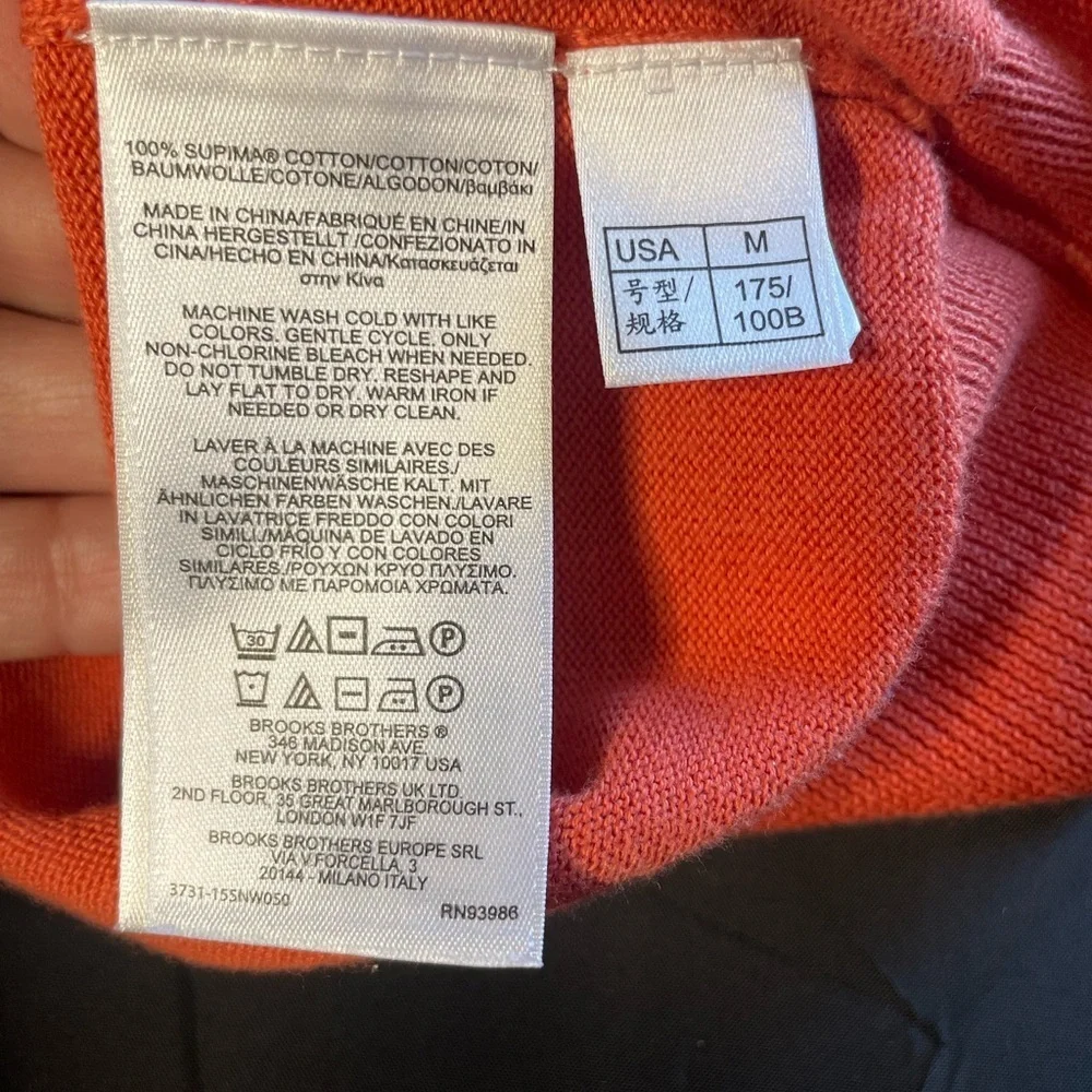 Brooks Brothers Men's Zip-Up Sweater in Coral